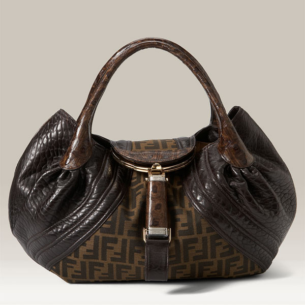 8P9581 Fendi Spy - Zucca Embossed Leather & Sacco di tela